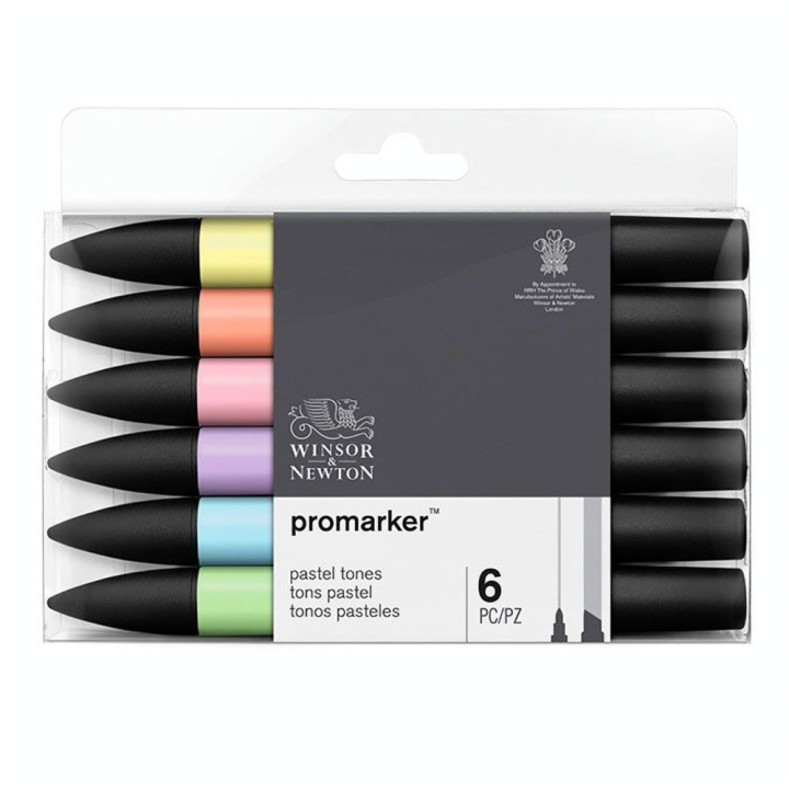 Set de 6 Promarker tons pastels - Winsor & Newton - Rougier et Plé