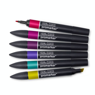 Set de 6 Promarker tons riches - Winsor & Newton - Rougier et Plé