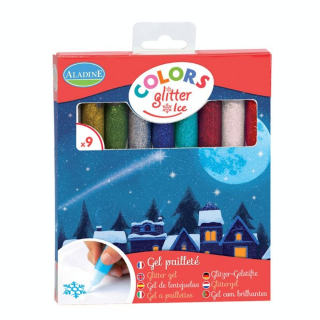 Gel pailleté Colors Glitter Ice - 9 pcs - Aladine - Rougier et Plé