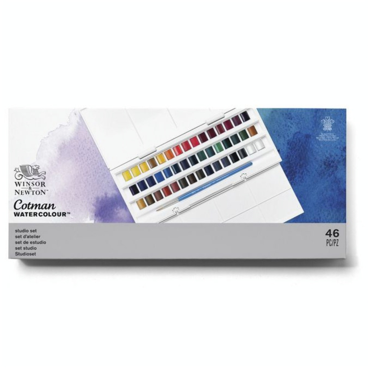 Aquarelle fine Cotman 45 demi-godets - Winsor & Newton - Rougier et Plé