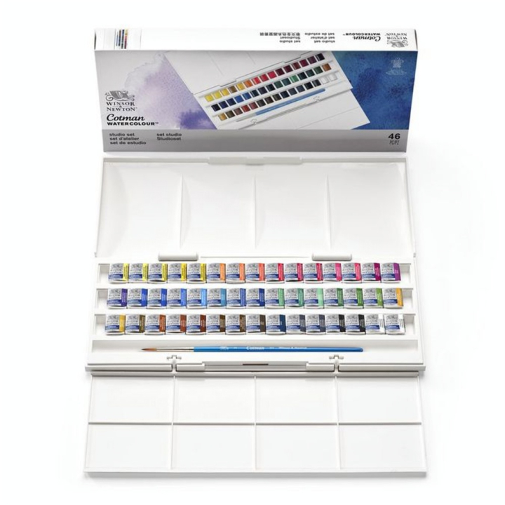 Aquarelle fine Cotman 45 demi-godets - Winsor & Newton - Rougier et Plé