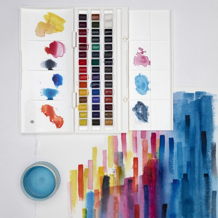 Aquarelle fine Cotman 45 demi-godets - Winsor & Newton - Rougier et Plé