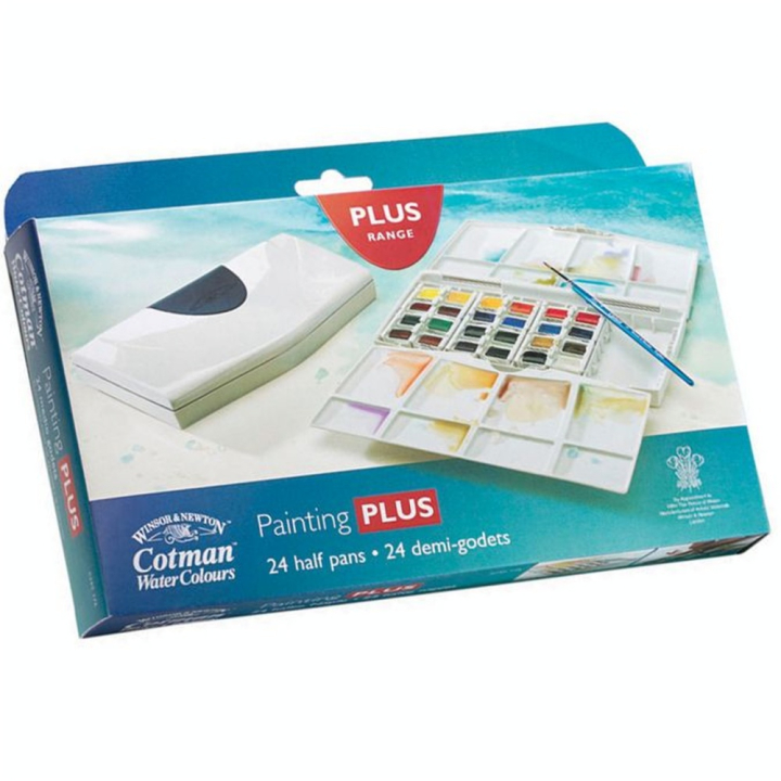 Aquarelle fine Cotman 24 demi-godets Boite Sketcher Plus - Winsor & Newton - Rougier et Plé