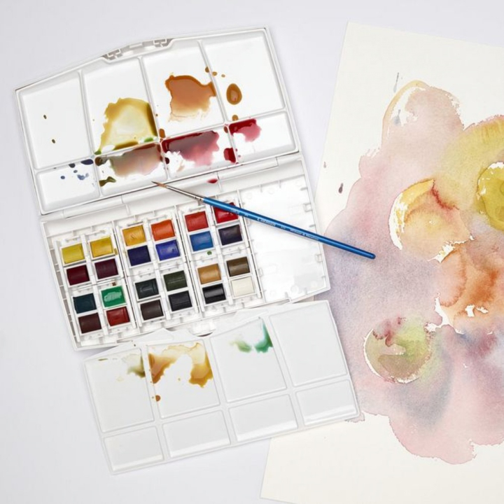 Aquarelle fine Cotman 24 demi-godets Boite Sketcher Plus - Winsor & Newton - Rougier et Plé