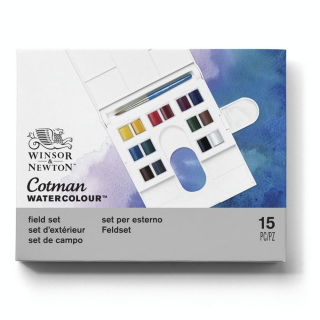 Aquarelle fine Cotman 14 demi-godets Boite Compact Set - Winsor & Newton - Rougier et Plé