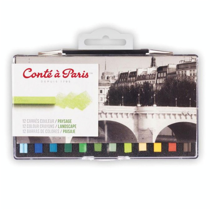 Pastel carré Assortiment paysage 12 couleurs - Conté à Paris - Rougier et Plé