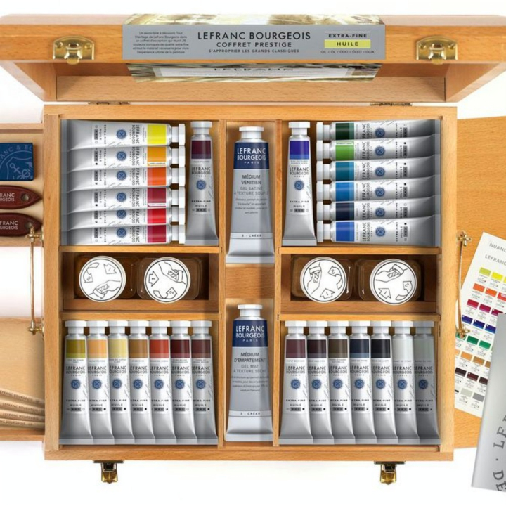 Peinture à l'huile extra-fine LB Coffret prestige 28 tubes + matériel - Lefranc Bourgeois - Rougier et Plé