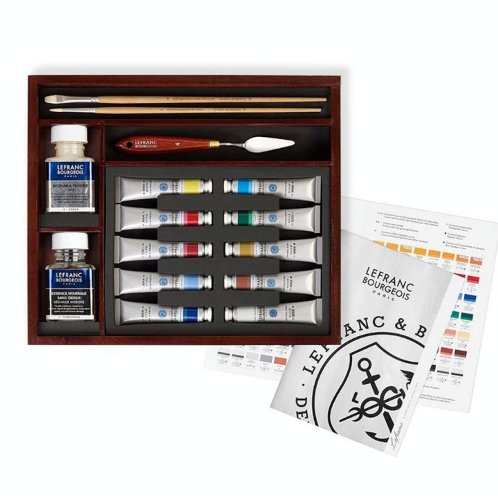 Peinture à l'huile extra-fine LB Coffret bois Impressionnistes 10 tubes - Lefranc Bourgeois - Rougier et Plé