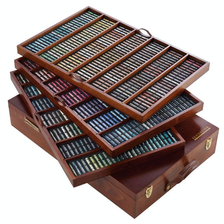 Pastel à l'écu Coffret bois 525 pièces - Sennelier - Rougier et Plé