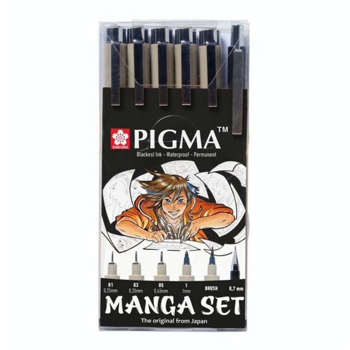 Feutre Pigma Set Manga 5 feutres + porte-mines - Sakura - Rougier et Plé