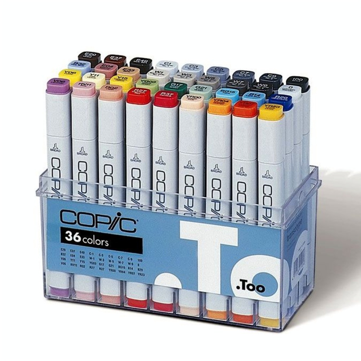 Marqueur à alcool double pointe Marker Coffret 36 feutres - Copic - Rougier et Plé