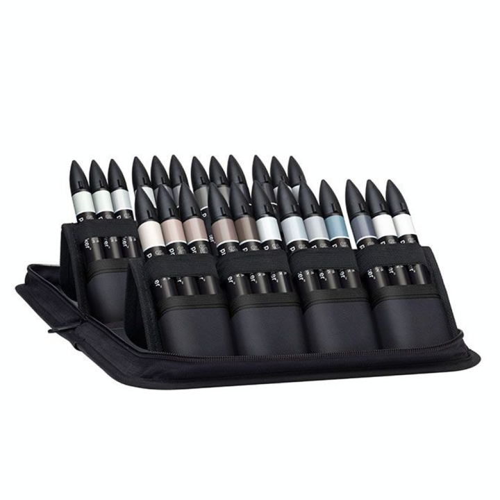 Trousse Promarker par 24 Set nuances de gris - Winsor & Newton - Rougier et Plé