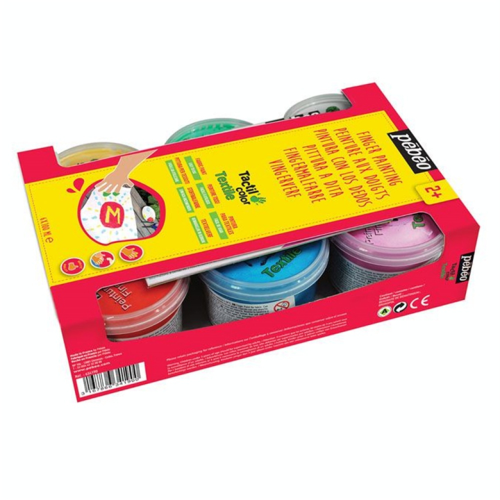 Peinture textile Tactilcolor 6 pots nacrés 100 ml - Pébéo - Rougier et Plé