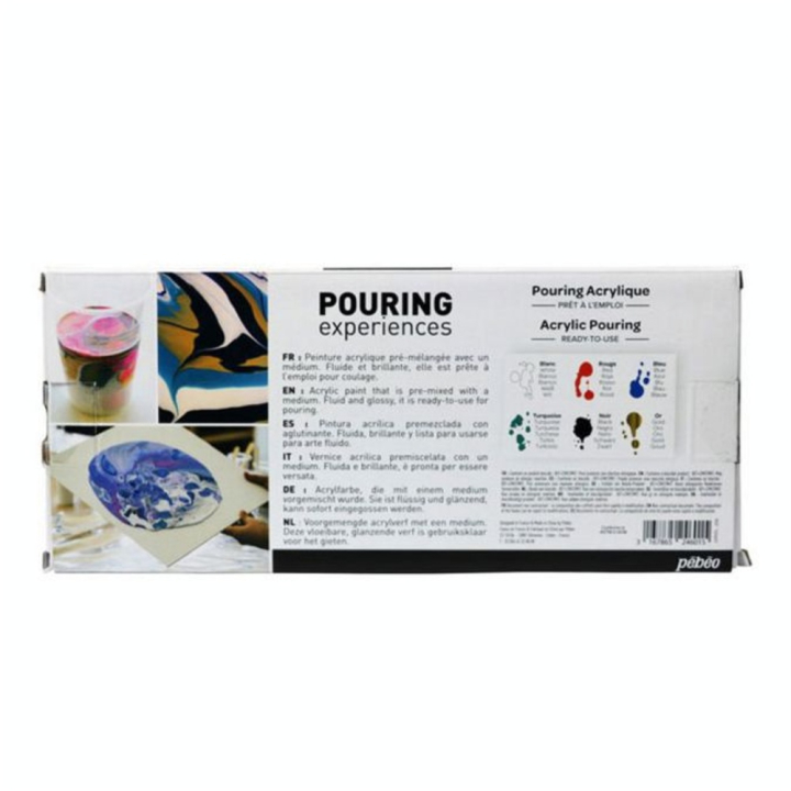 Peintures acryliques Pouring Expérience 6 x 118 ml - Pébéo - Rougier et Plé