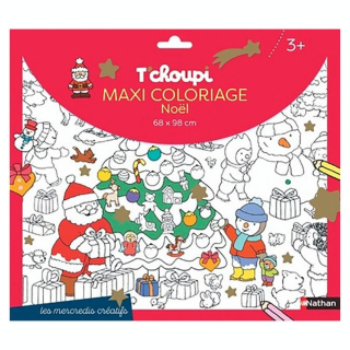 Maxi coloriage de Noël T'choupi - Nathan - Rougier et Plé