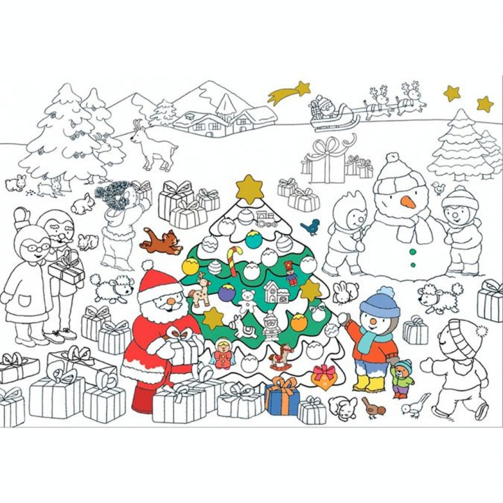 Maxi coloriage de Noël T'choupi - Nathan - Rougier et Plé