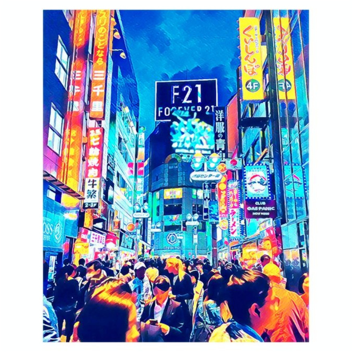 Broderie Diamant 40 x 50 cm Tokyo Shibuya - Figured'Art - Rougier et Plé