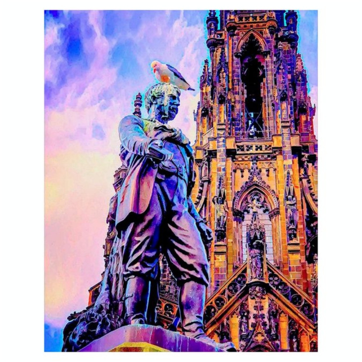 Broderie Diamant 40 x 50 cm Statue Edinburgh - Figured'Art - Rougier et Plé