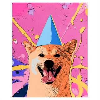 Broderie Diamant 40 x 50 cm Chien souriant Pop Art - Figured'Art - Rougier et Plé