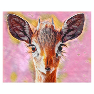 Broderie Diamant 40 x 50 cm Biche mignonne - Figured'Art - Rougier et Plé