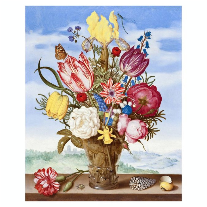 Broderie Diamant 40 x 50 cm Bouquet de Fleurs - Ambrosius Bosschaert - Figured'Art - Rougier et Plé