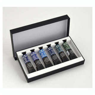 Peinture à l'huile Extra-Fine 6 x 20 ml Coffret Cobalts - BLOCKX - Rougier et Plé