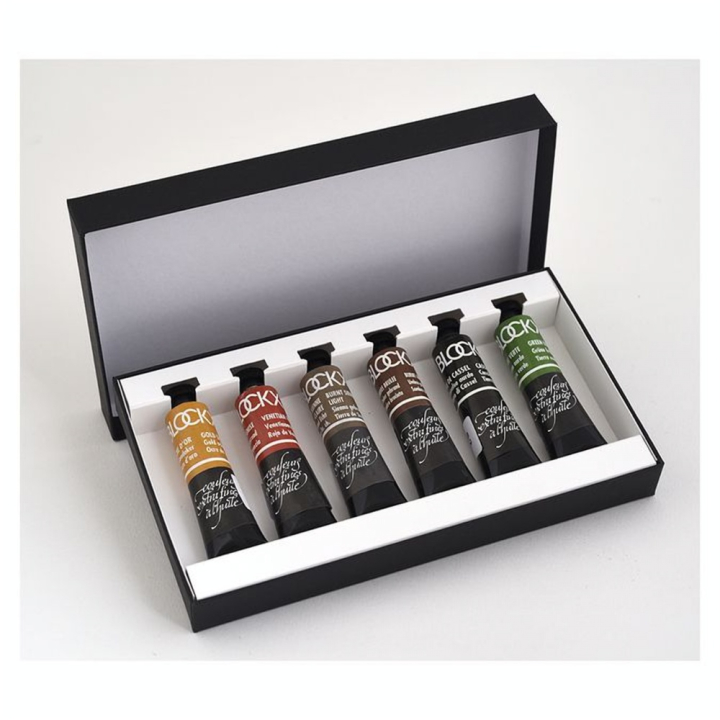 Peinture à l'huile Extra-Fine 6 x 20 ml Coffret Terres Naturelles - BLOCKX - Rougier et Plé