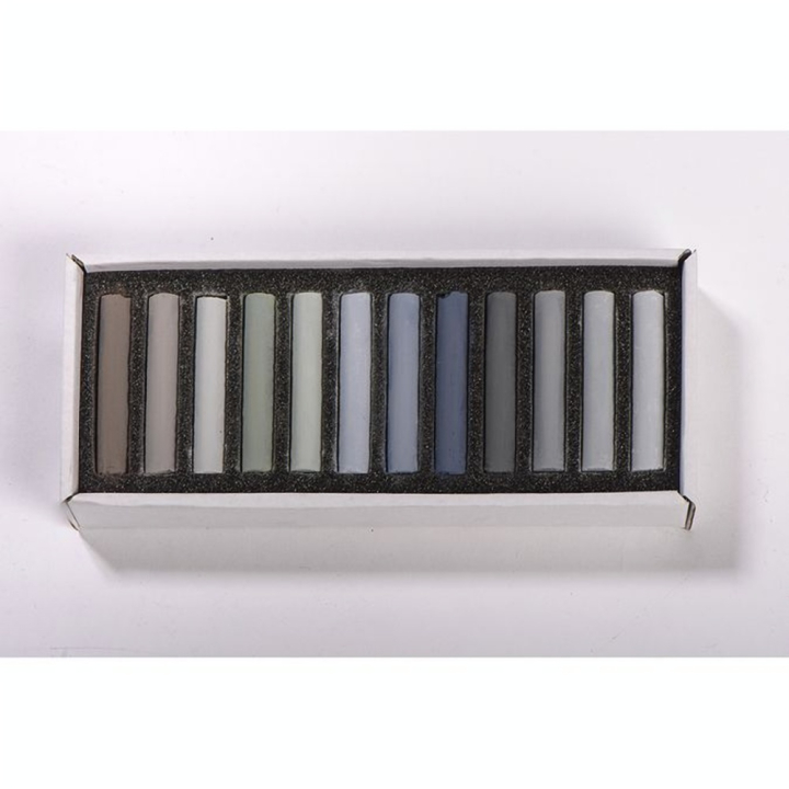 Pastels secs Boîte 12 pièces Gris - BLOCKX - Rougier et Plé