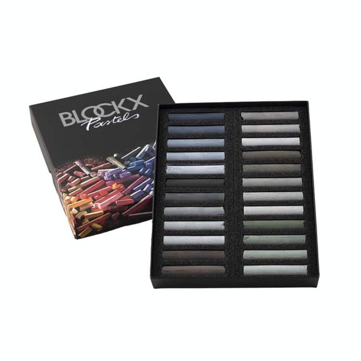 Pastels secs Boîte 24 pièces Gris - BLOCKX - Rougier et Plé