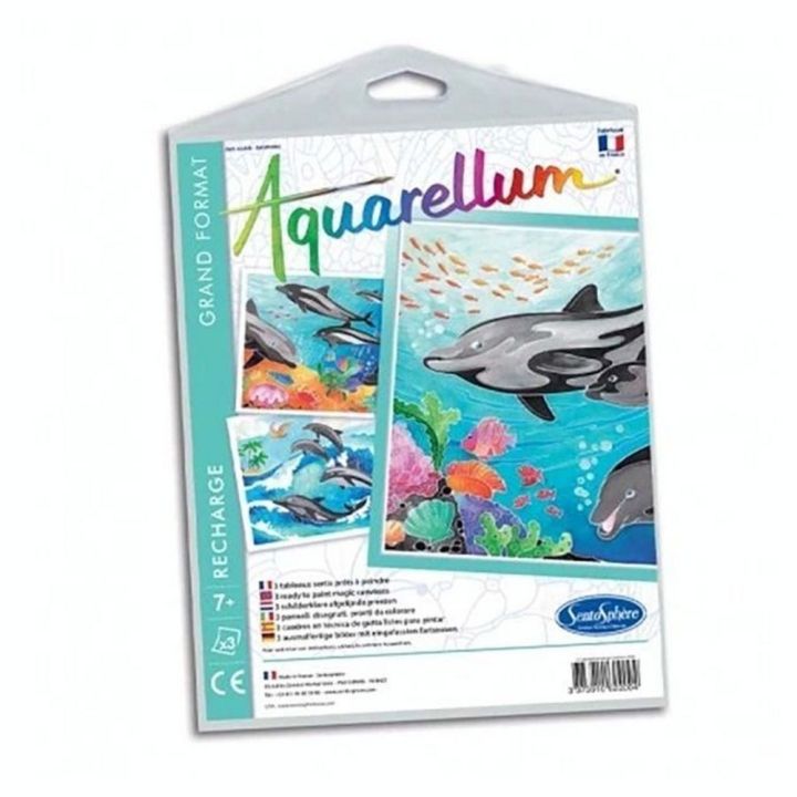Recharge Aquarellum Dauphins - Sentosphère - Rougier et Plé