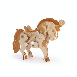 Maquette en Bois 3D Mécanique 14 x 10,2 x 4,3 cm Cheval - Graine Créative - Rougier et Plé
