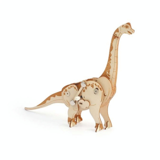Maquette en Bois 3D Mécanique 21,3 x 17,2 x 4,3 cm Diplodocus - Graine Créative - Rougier et Plé