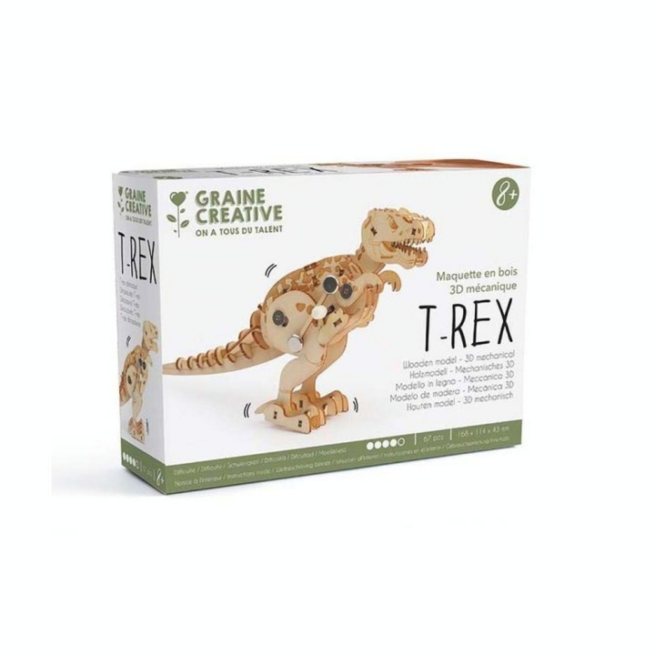 Maquette en Bois 3D Mécanique T-Rex - Graine Créative - Rougier et Plé