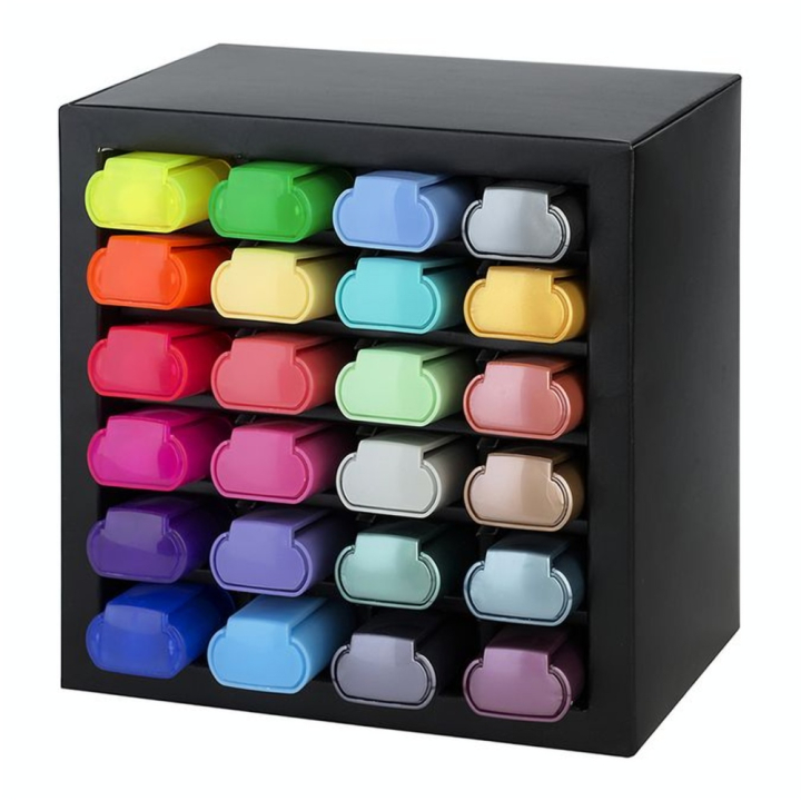 Surligneurs Textliner 24 pcs + Présentoir de bureau 14,5 x 12,5 cm - Faber-Castell - Rougier et Plé
