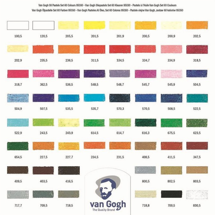 Pastels à l'huile Set Van Gogh 60 pcs - Van Gogh - Rougier et Plé