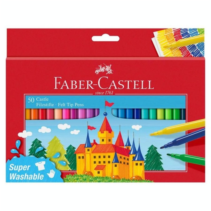 Feutres scolaires Château 50 couleurs - Faber-Castell - Rougier et Plé