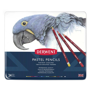 Crayon pastel Boîte métal 24 pcs - Derwent - Rougier et Plé