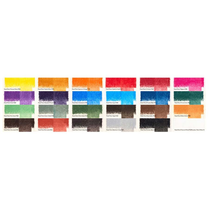 Crayon pastel Boîte métal 24 pcs - Derwent - Rougier et Plé