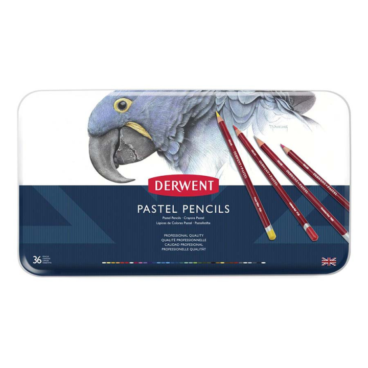 Crayon pastel Boîte métal 36 pcs - Derwent - Rougier et Plé