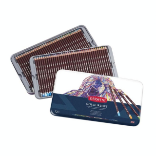 Crayon de couleur Coloursoft Boîte métal 72 pcs - Derwent - Rougier et Plé