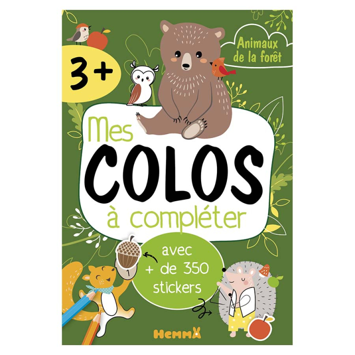 Livre de coloriages Mes colos à compléter : Animaux de la forêt - Hemma - Rougier et Plé