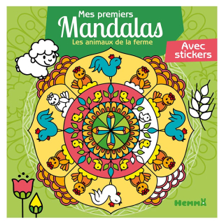 Album de coloriage Mes premiers mandalas : Les animaux de la ferme - Hemma - Rougier et Plé