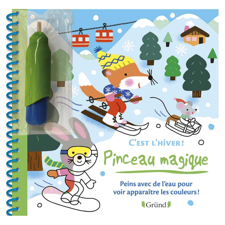 Livre de coloriage Pinceau magique : C'est l'hiver ! - Gründ - Rougier et Plé