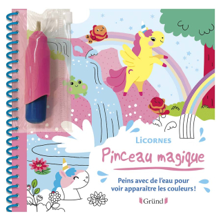 Livre de coloriage Pinceau magique : Licornes - Gründ - Rougier et Plé
