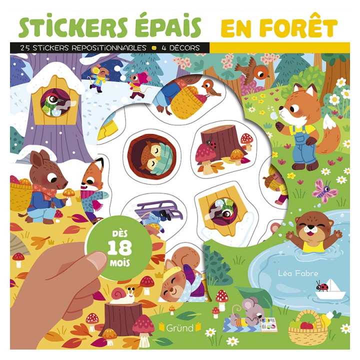 Pochette de Stickers épais : En forêt - Gründ - Rougier et Plé