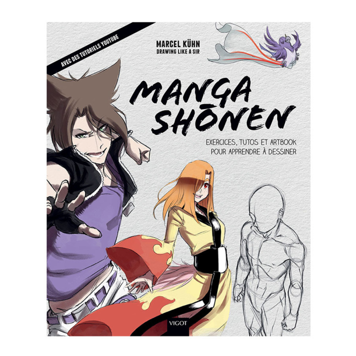 Livre Manga shonen Exercices, tutos et artbook pour apprendre à dessiner - Éditions Vigot - Rougier et Plé