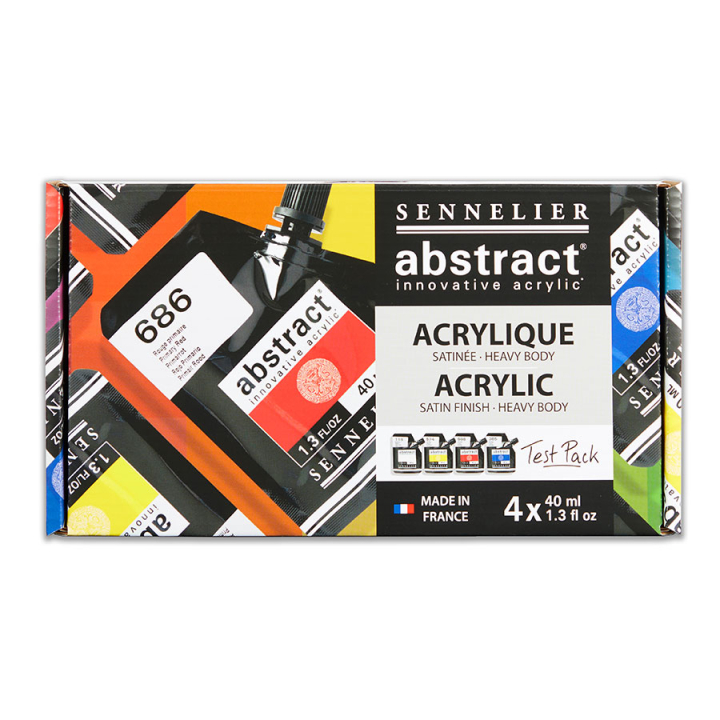 Coffret de peinture acrylique fine Abstract 4 x 40 ml - Sennelier - Rougier et Plé