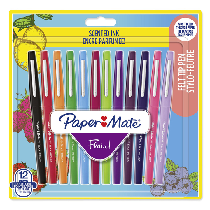 Feutre Flair Parfumé 12 pcs - Paper Mate - Rougier et Plé