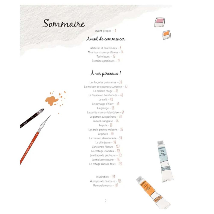 Livre Sweet Home Aquarelle - Editions de Saxe - Rougier et Plé
