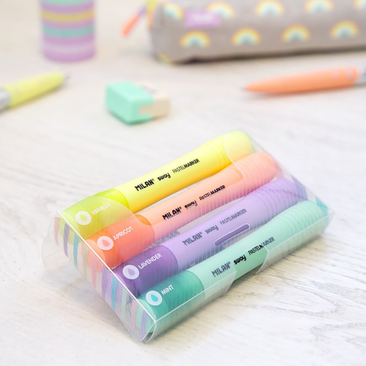 Surligneur Sway Pastel 4 pcs - MILAN - Rougier et Plé